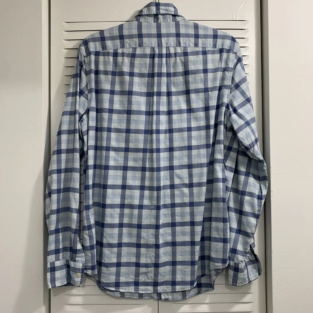 Vineyard Vines Check Long Sleeve Shirt Blue Size Medium - Picture 3 of 6